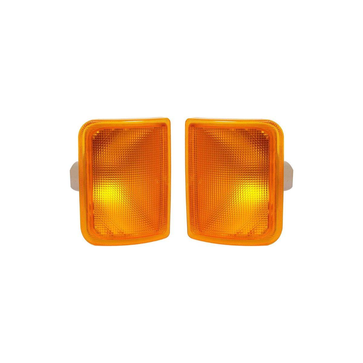 APSMOTIV Фонари для прицепа Передний боковой указатель поворота Комплект световых приборов с лампочками 24 В Подходит для грузовиков DAF IVECO янтарь