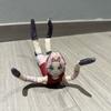 28cm NARUTO Plush Toy Kakashi Anime Cosplay Keychain Cotton Doll Slender Twistable Shape Room Abstract Model Decoration Gift Toy