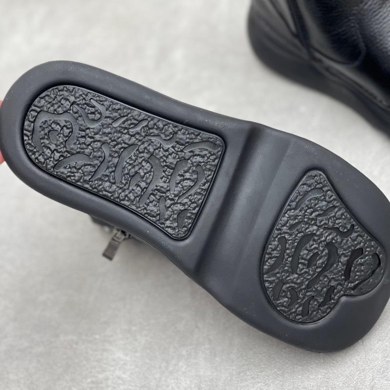 Johnature Retro Warm Wool Short Boots Versatile Snow Boots Thick Soled Side Zipper Cowhide Women's Boots