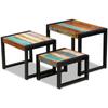 Day and Night - Day and Night Stackable Tables 3 Units Recycled Solid Wood
