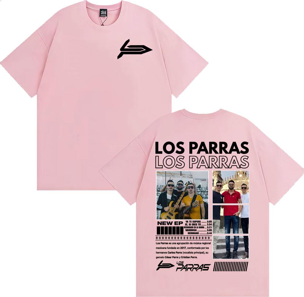 Rock Band Los Parras Tour 2025 Magliette Grafiche Unisex Moda Donna Hip Hop Streetwear T-shirt 100% Cotone T-shirt Larga Oversize