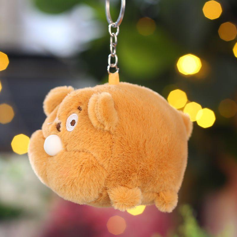 Cute Cute Bubble Bubble Bear Puppy Pig Pendant Plush Toy Doll Chicken Bag Hanging Decoration