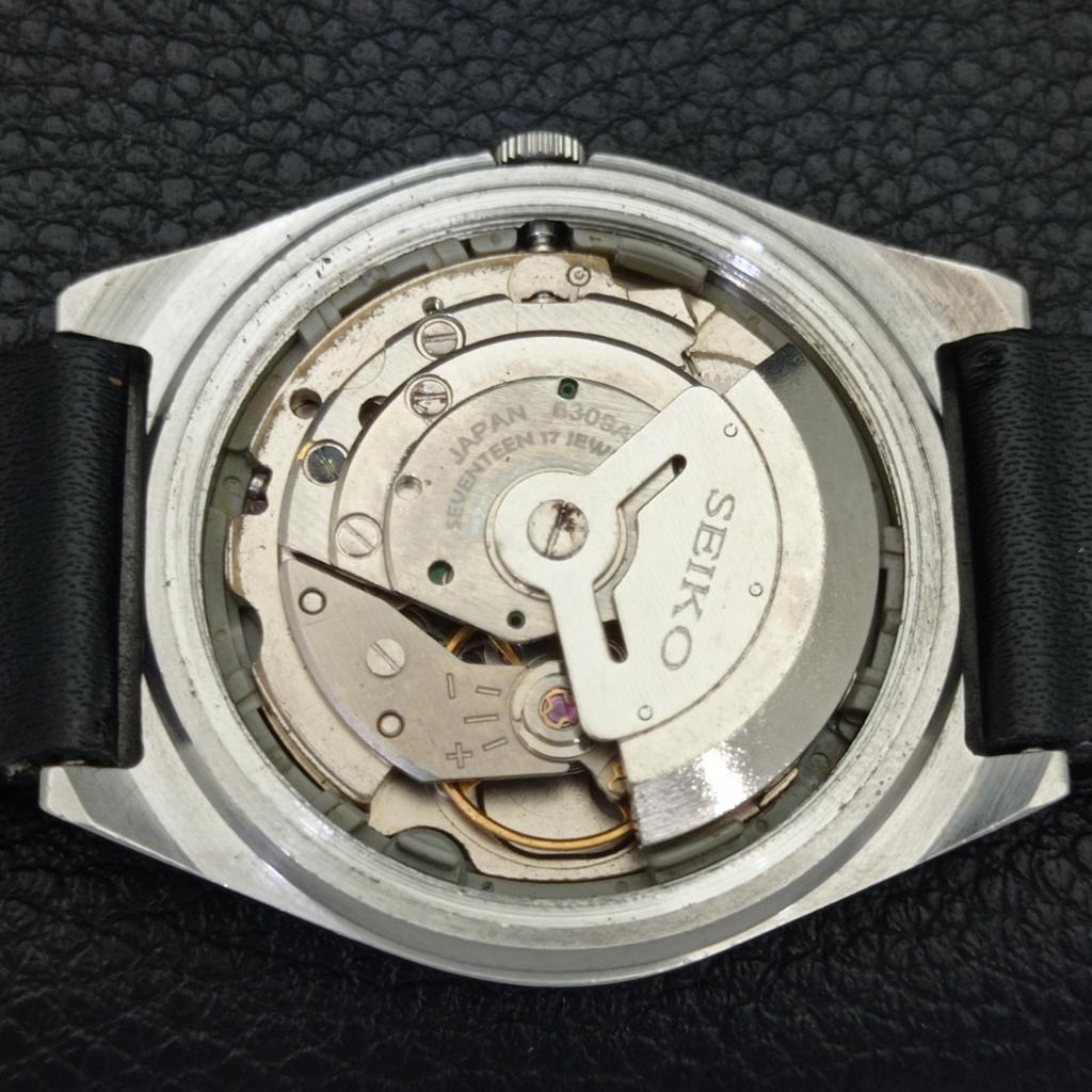 AUTOMATIC 6309A VINTAGE SEIKO 5 JAPAN MENS ARABIC BLACK DIAL WATCH a701437-5 R206b-a701437