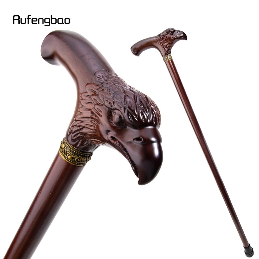 Brown Eagle Wooden Fashion Walking Stick Wood Decorative Stick Cane Halloween for Cosplay and Parties, for Cosplay & Party 93cm