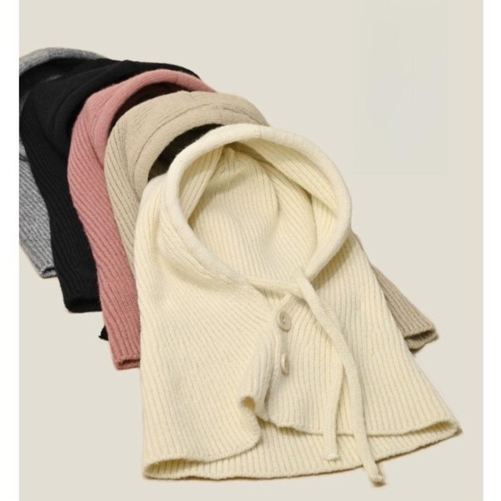 Windproof Hat, Button, Shawl Hat, Windproof Hat, Ear Protection Hat, Thermal Hat, Pullover Hat, Knitted Hat