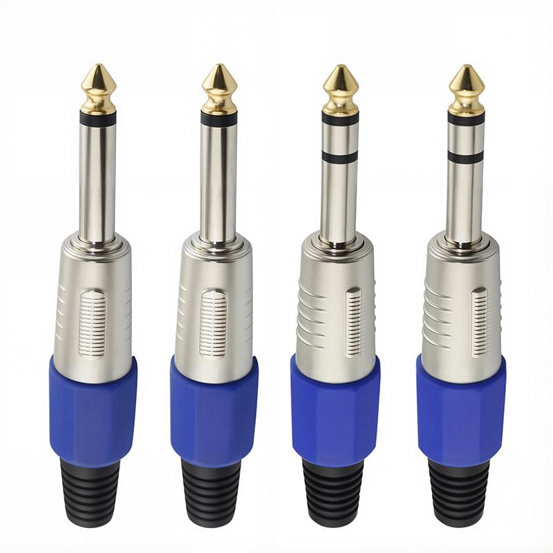 Mono/Stereo Microphone Plug 6.35mm Male Plug Female Audio Jack Connector