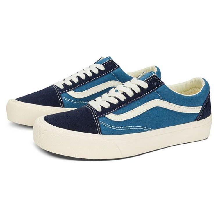 Vans Old Skool Vr3 Retro Stoßdämpfende Strapazierfähige Low-Top Skateschuhe Unisex Sneaker Blau VN0005UBFRP