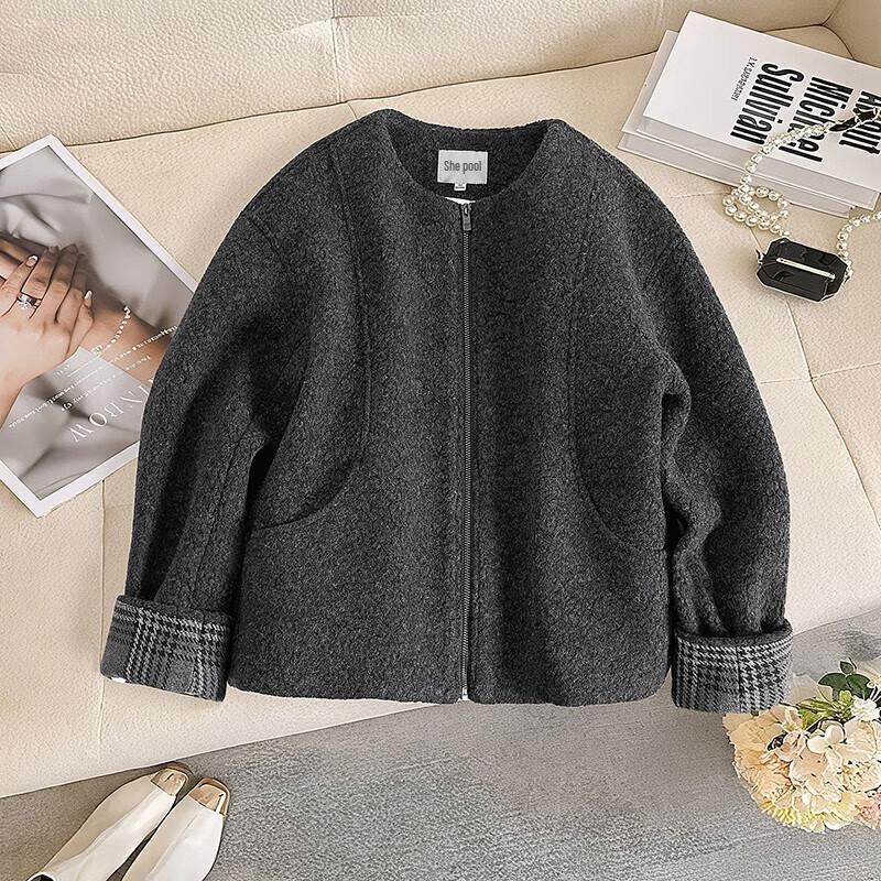 

Women s Plaid Lamb Wool Down Jacket M