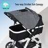 Double-Sided Stroller Sun & Rain Canopy – UV Protection Sunshade Cover