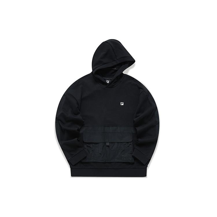FILA Athletics Sweatshirts Men s Black Hooded Moderate Regular A11M141224F-BK L