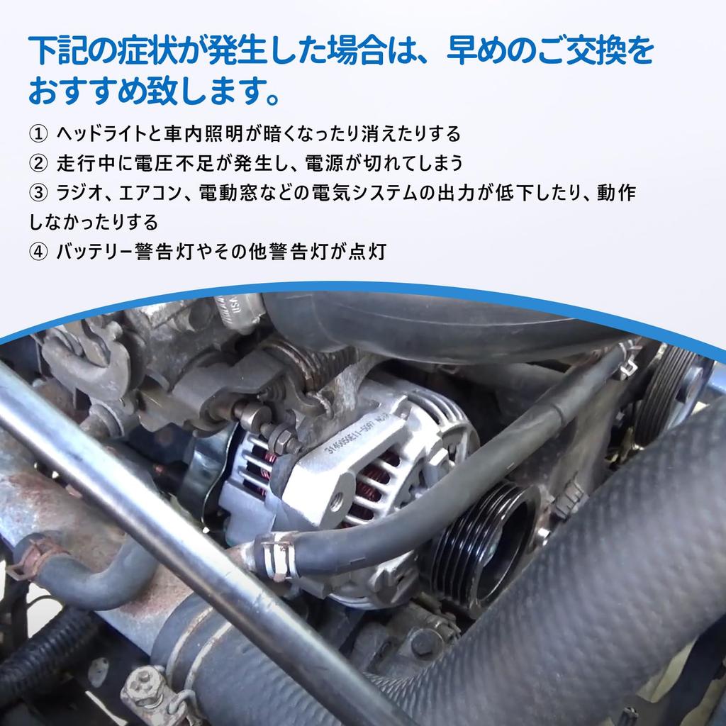 Alternator for Suzuki Jimny Alto Works Cappuccino Cervo Genuine No Core Return Genuine Reference Part and JA22W, HA21S, HB21S, EA21R, CN32S, CP32S.