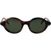 Logo Design Plastic Oval Sunglasses Men Sunglasses Brown LW40162U