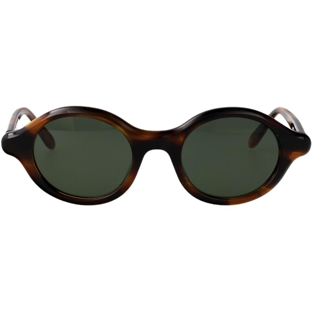 Loewe Logo Design Plastic Oval Sunglasses Men Sunglasses Brown LW40162U