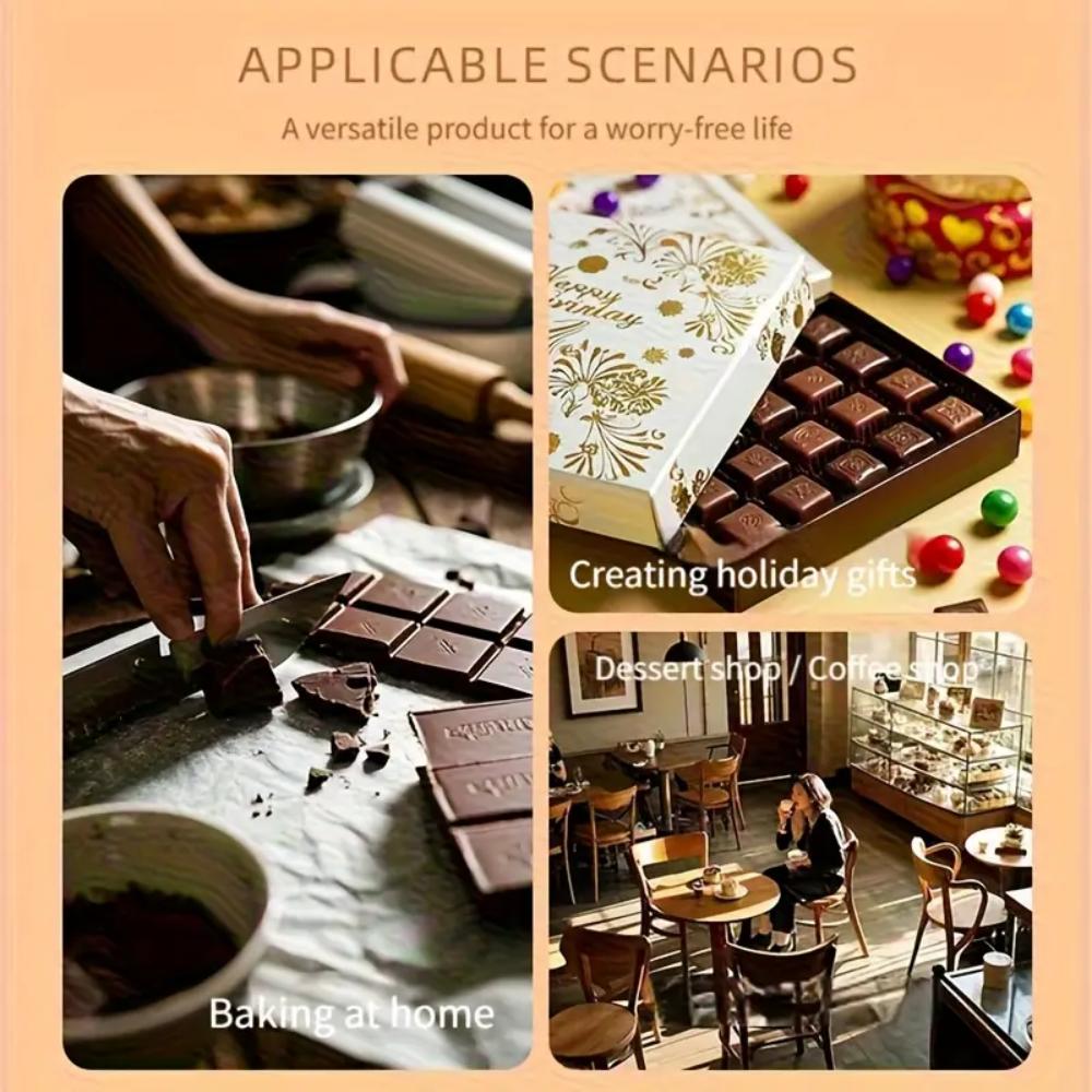 1 Stück 3-in-1 Silikon-Schokoladenform - zur Herstellung von Schokoladentafeln und Pralinen, lebensmittelecht, maximale Temperaturbeständigkeit 200°C