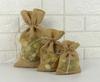 Darling Souvenir Gray 20 Wedding Burlap Favor Bags Drawstring Storage Pouch Gift Bag Wedding Jute Sack Art Crafts -7 x 5