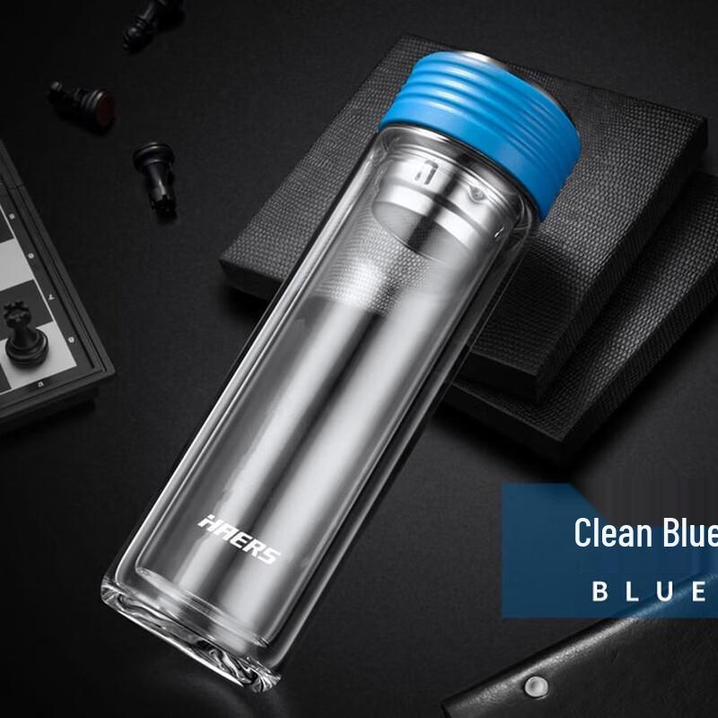 Haers Double-Layer Heat-Insulated Glass Tea Cup