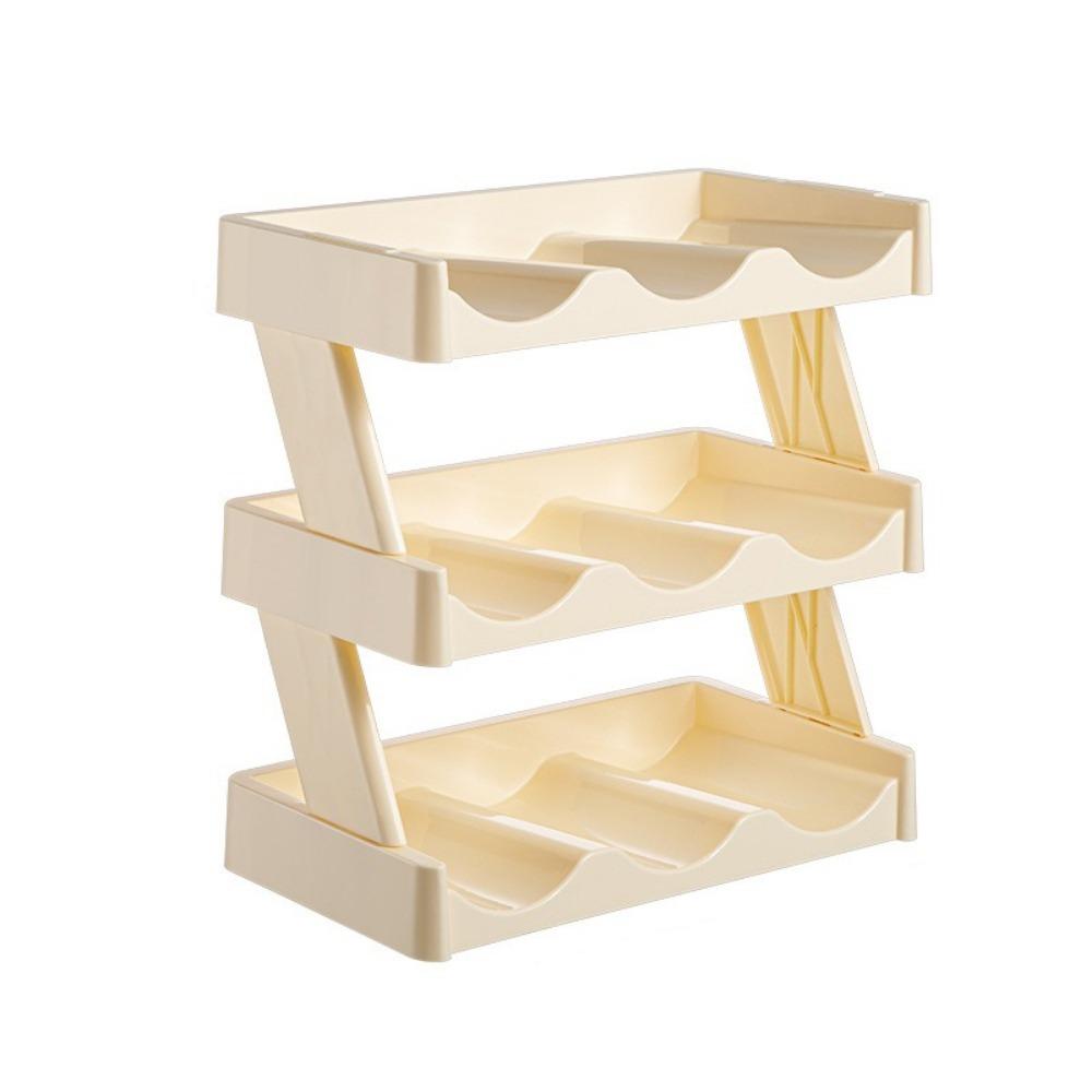 Plastic Cup Storage Rack Large Capacity Water Bottle Holder Water Bottle Storage Rack Office бежевый
