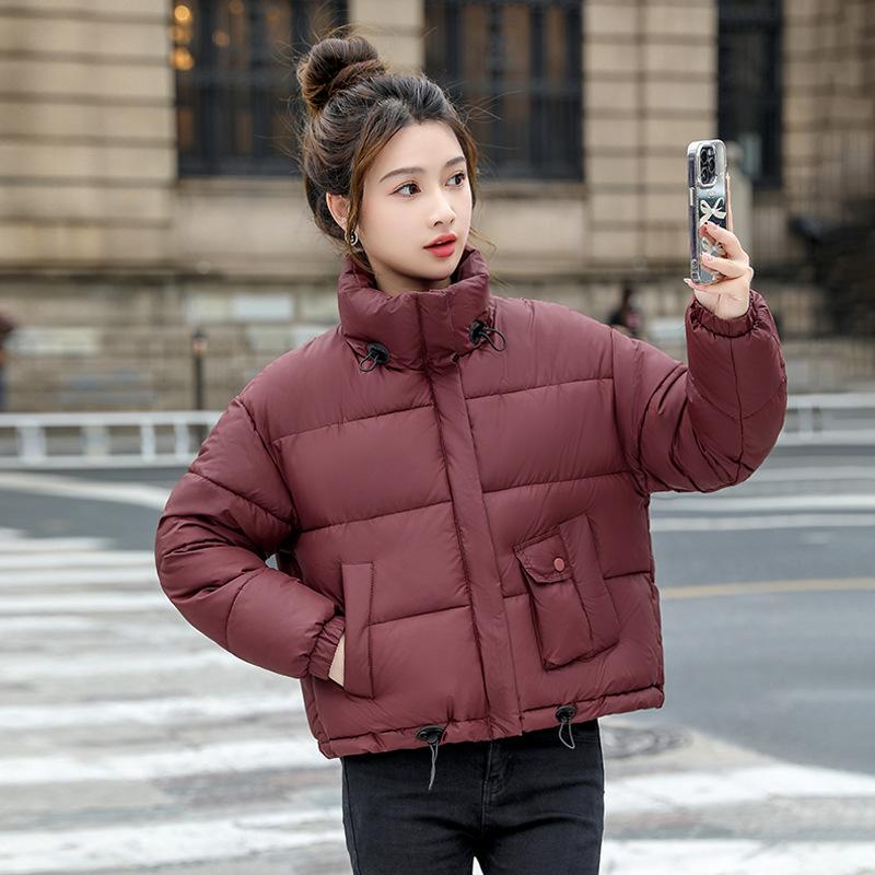 

Пуховая одежда для женской зимы, новые модели, студенческие короткие модели, маленькая модная темпераментная хлебная пуховая одежда XL красный