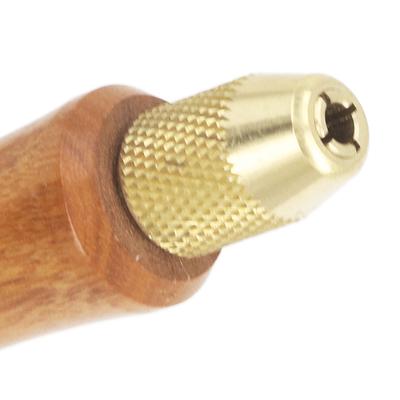 Small File Handle Wood File Handle Fine Polished Rustproof Professional Compact with Strong Metal Collars for File Cutting Tool