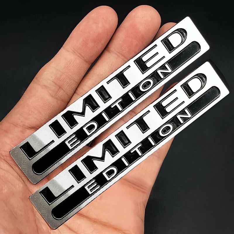 

2PCS Metal Limited Edition 3D Car Body Badge Sticker Trunk Fender Emblem Decal Accessorie For Car Motorcycle Bike срібний