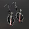 New Knife Gothic Bloody Meat Cleaver Earrings, Punk Halloween Jewelry,goth, Creepy, Haunted, Halloween, Cookery