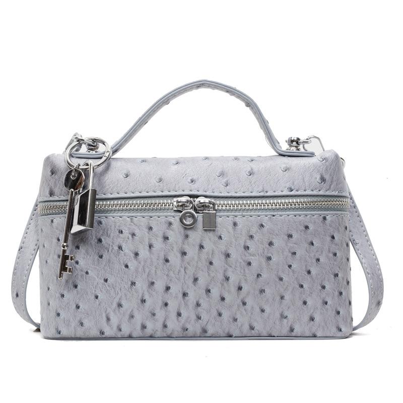Trendy New Products Personalized Ostrich Pattern Portable Small Square Bag Women's Fashion Commuting Versatile High Sense Messenger Bag