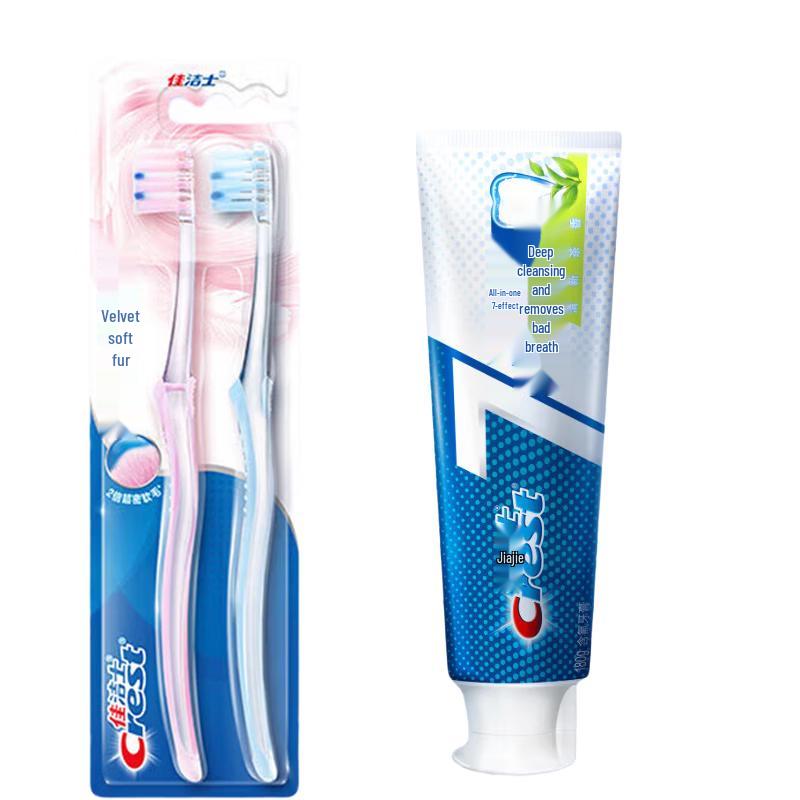 Crest Velvet Gum Care Toothbrush & 7-Effect Toothpaste Set