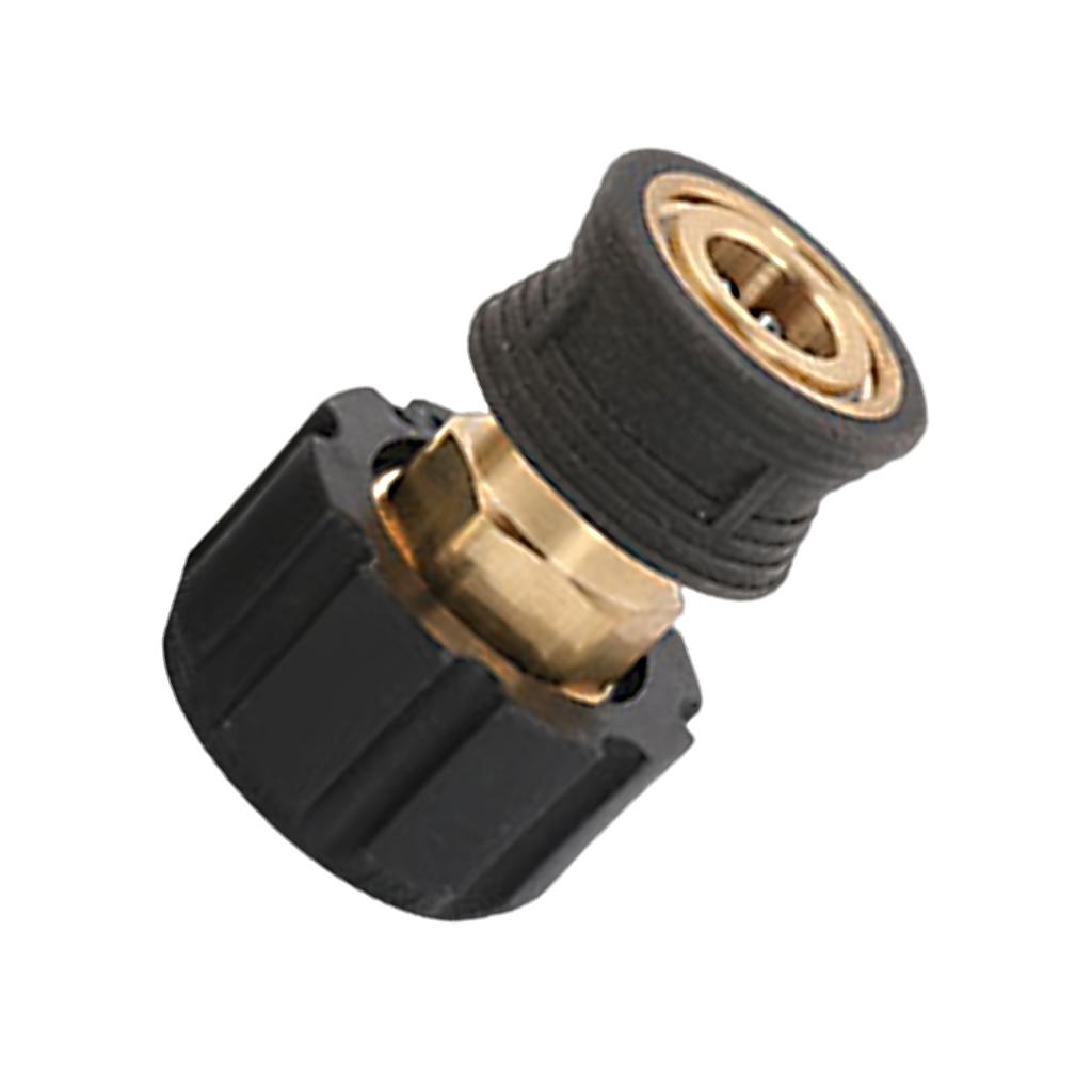 High Pressure Washer Pressure Washer Adapter Quick Connect Fittings M22 14mm Outlet Hose Adapter, for Car Garden Cleaning
