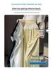 High-Waist Lace Splice Women's Spring/Summer Loose Straight-Leg Pants