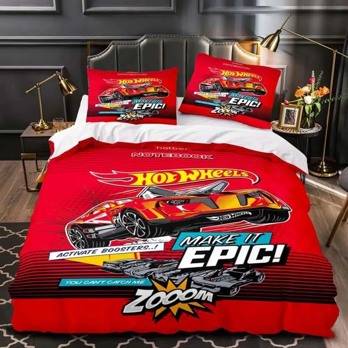Ensemble de literie M-Monster Jam Truck Imprimé en 3D Housse de couette M-Monster Taie d'oreiller Taille Jumeau Plein Reine King Pour Décoration de Chambre EU single(135x200cm)