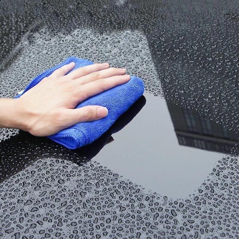 50/5pcs Cleaning Cloths Microfiber Towels Hanky Car Wash Drying Fabric Rag Reusable Auto Detail Polishing Cloth Home Clean Tool