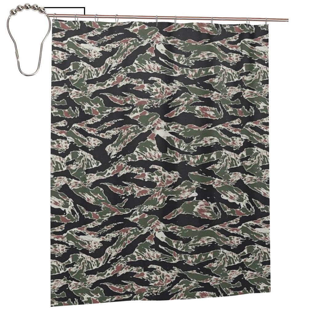 Tenda da Doccia Militare Camouflage Esercito Sfondo Camo Bagno Poliestere Impermeabile Tende da Bagno Con Ganci