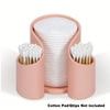 Cotton Pad QTips Holder, Bathroom Cups Dental Floss Dispenser, Storage Organizer for Cotton Pad QTips Paper Cup Floss, Bathroom
