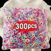 100/300/500 Stück Mädchen Bunte Elastische Haargummis Zopfgummi Haargummi Gummibänder Scrunchie Haaraccessoires Bänder für Mädchen