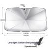Titanium Silver Folding Car Sunshade - UV and Heat Protection for Windshield