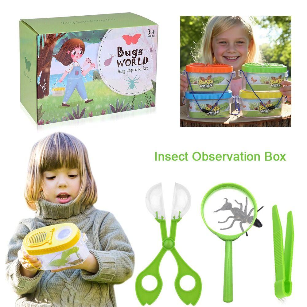 6PCS/Set Insect Viewer Insect Observation Box Plastic Insect Experimental Toys  Gift