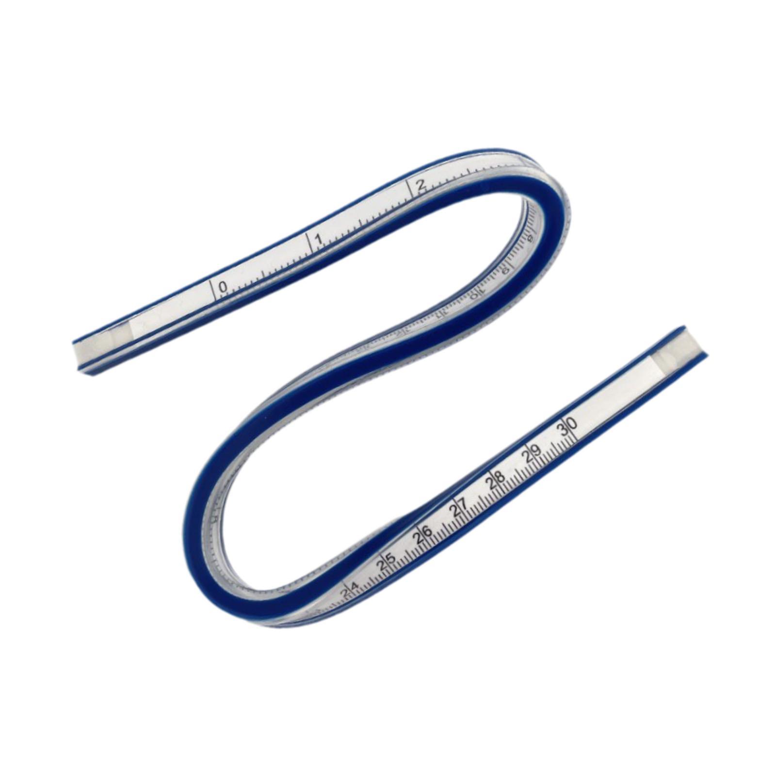Flexible Curve Ruler Double Sided Engineering Tailor Graphics Measurement Tool Bendable,for Supplies Office Drawing Quilting
