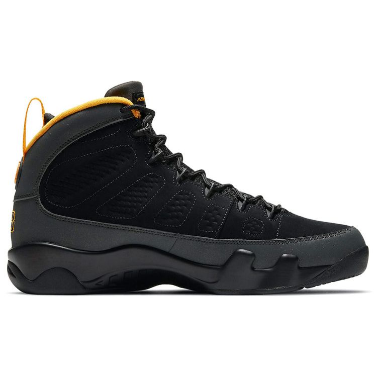 Air Jordan 9 Retro Dark Charcoal University Gold Men Sneakers Grey Black CT8019-070