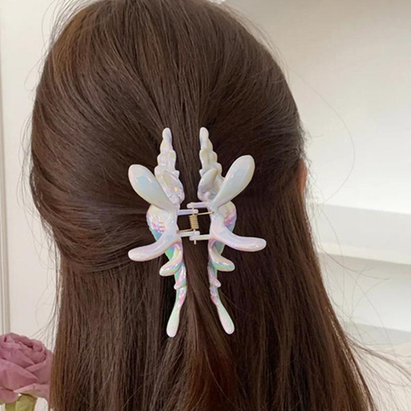 2PCS Large Conch Hair Claw Clip For Women Stylish Acrylic Marine Theme Design Secure Holder Hair Clamp Hair Accessory