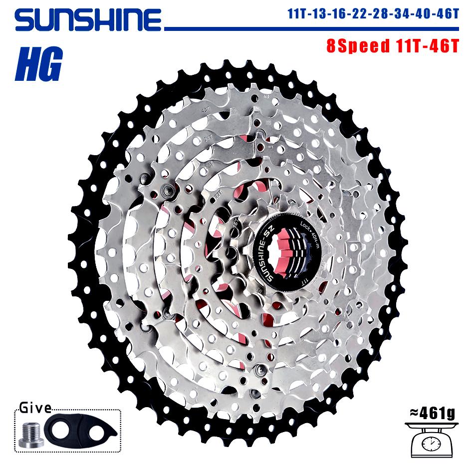 SUNSHINE Fahrradkassette 8/9/10/11/12-fach MTB Ritzel 11T-32T/36T/40T/42T/46T/50T/52T HG-Struktur Freilauf für SHIMANO/SRAM