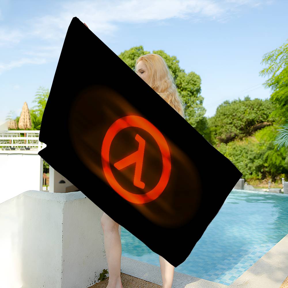 Game Half Life Microfiber Blanket Quick Drying Beach Towels Oversized Printing Super Absorbent Pool Towel Blanket