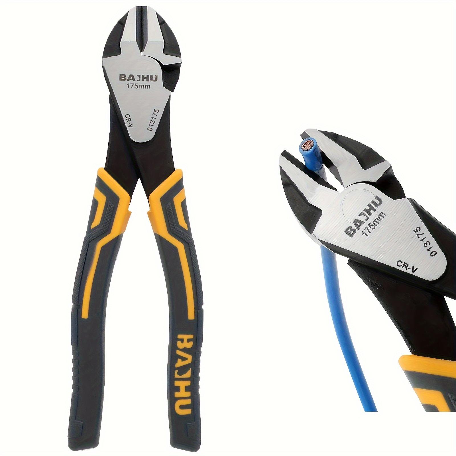 

Damaly,7 Premium CR-V Steel Wire Cutters with Diagonal Cutting Pliers - Heavy Duty, Ergonomic PVC Handle, Comfort Grip світло-синій колір