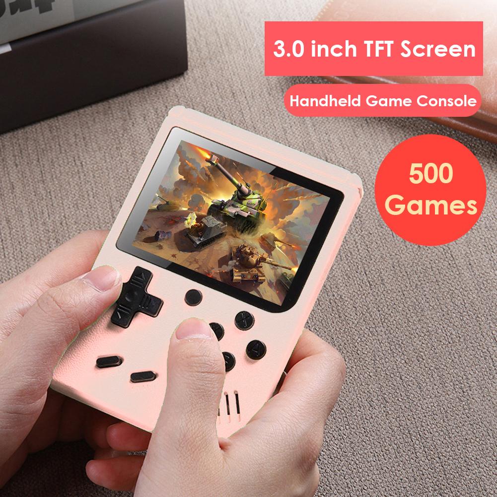 Retro Handheld Game Player Built-in 500 Game 3 Inch TFT Screen Mini Game Console 1020mAh Backlight for Kids and Adult