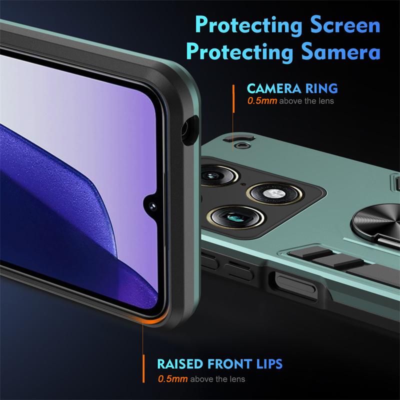 For Motorola Signature 5G Case Armor Magnetic Holder Cover For Moto Signature 5G Camera Protector Ring Stand Shockproof Funda