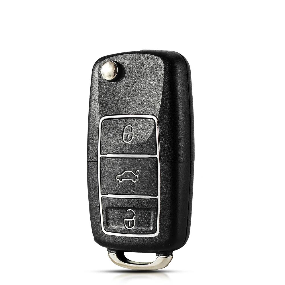 KEYYOU For Volkswagen VW Golf 4 5 Jetta Passat CC Tiguan Polo Beetle Skoda Flip Folding Remote Key Shell Fob 3 Buttons Car Key