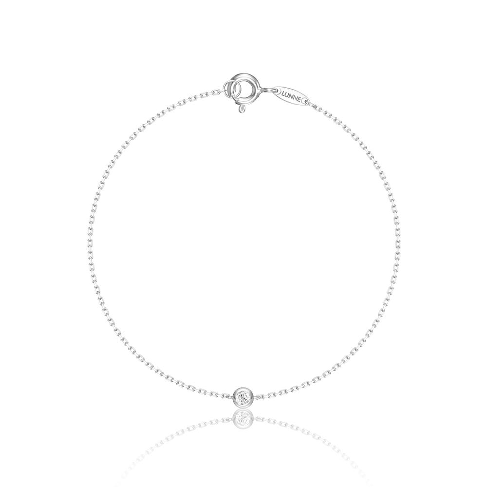 Lunne 14K Diamond Essential Bezel Bracelet (14K Gold) #Lcb03