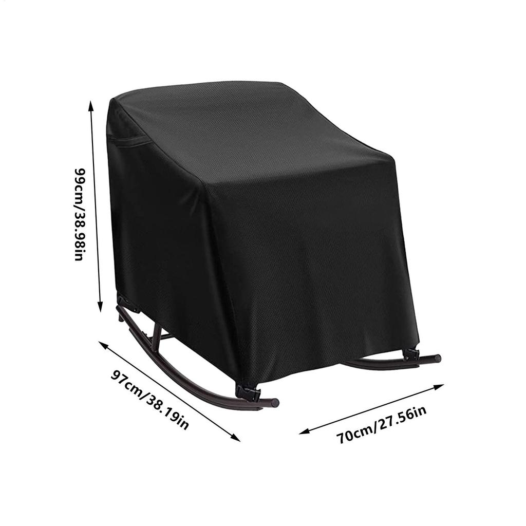 Rocking Chair Cover Windproof Adjustable Recliner Cover Non-Slip For Garden Yard Farm Lawn Courtyards Balcony