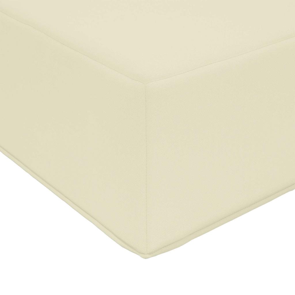 Outdoor Seat Cushion Cream 115 X 40 X 8 Cm 100percent Polyester