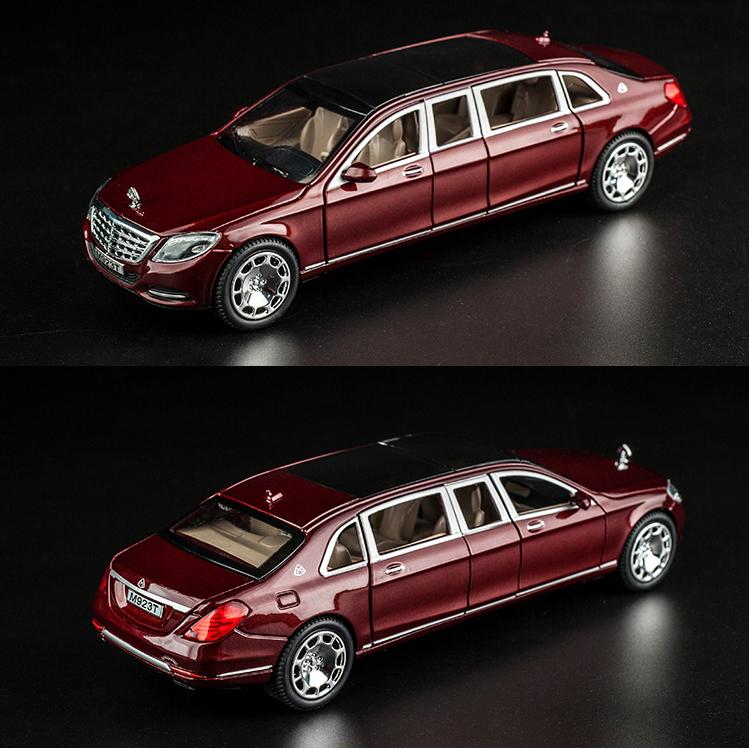 1:24 Spielzeugauto S650 Limousine Diecast Metall Modellauto Neues schwarzes Spielzeugauto