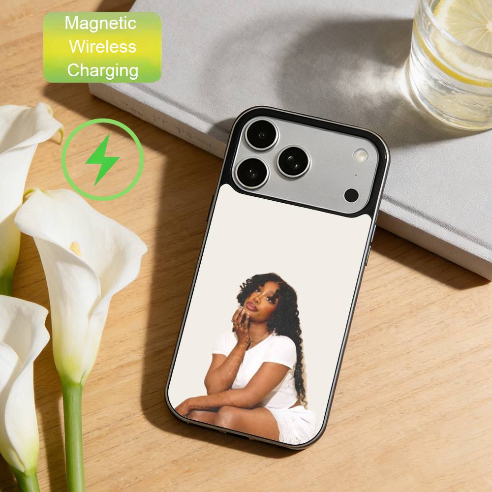 S-SZA Ins-Style Singer Phone Case For iPhone17,16,15,14,13,12,11 Plus,For Magnetic Wireless Charge Cover iPhone16PROMAX